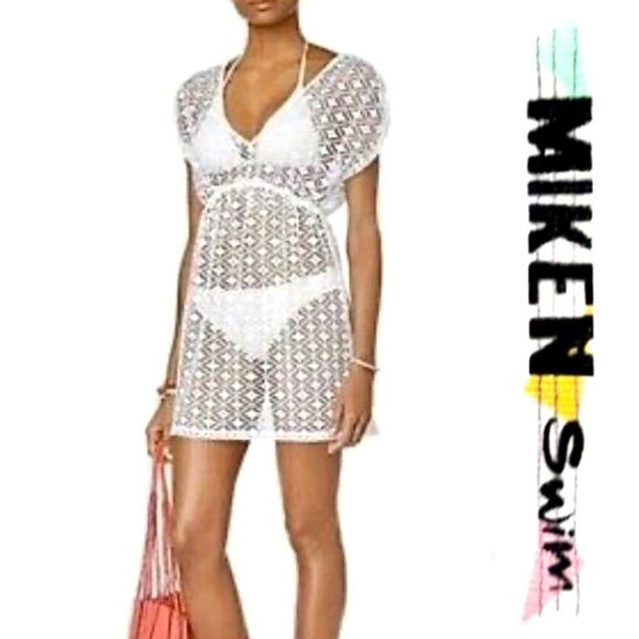 🍍3/$15🍍 Miken Swim Perforated Coverup - Picture 1 of 5